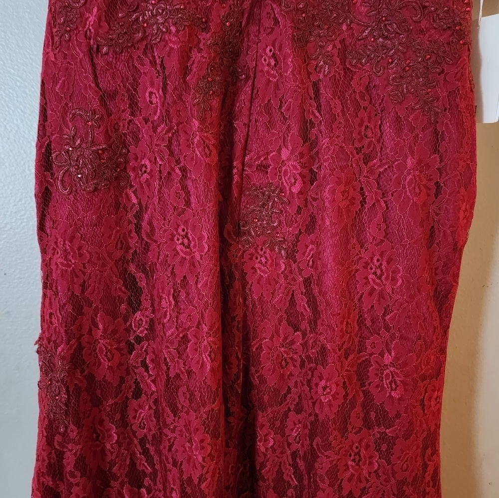 𝅺TS Couture Maxi Bridesmaids Dress - Red - - Picture 4 of 9